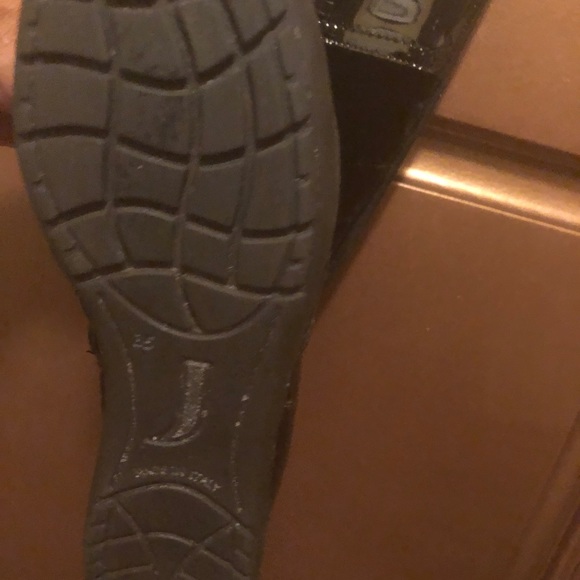 Botticelli Black Patent Leather Low Wedge Boots 35 - Picture 8 of 12